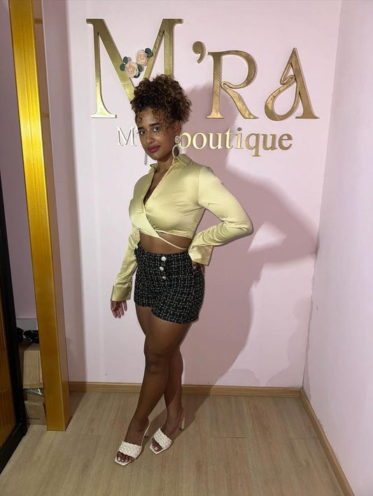 Chemisier/Crop top Aria à nouer